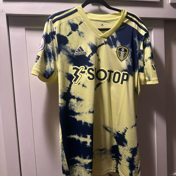 Adidas Men’s Large Tie-Dye Soccer Jersey - Navy and Yellow - Picture 1 of 6